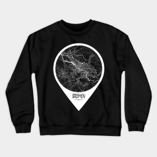 Bremen, Germany City Map - Travel Pin Crewneck Sweatshirt